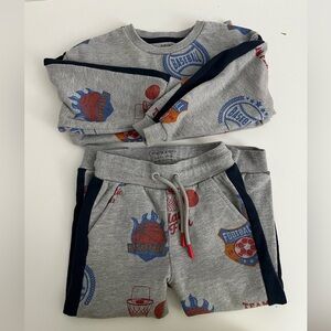 Primark Toddler Boys Sports Print Sweatshirt & Joggers Set | Size 3-4Y